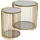 Kare DESIGN Beistelltisch Wire Double 87673 2er Set Glas Gold Messing