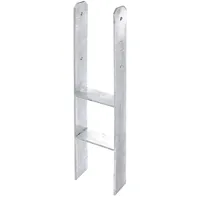 GAH Alberts H-Pfostenträger 16 x 80 cm Silber/Stahl