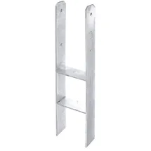 GAH Alberts H-Pfostenträger 16 x 80 cm Silber/Stahl