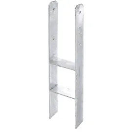 GAH Alberts H-Pfostenträger 16 x 80 cm Silber/Stahl