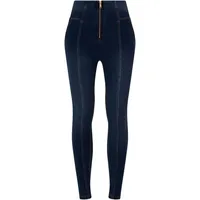 Freddy Denim High Waist Super Skinny Hose in Blau mit gelben Nähten | Gr.: L