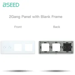 BSEED-Glas-Dreifachpanel für Schalter und Steckdosen Weiß Zweipolig Öffnung Öffnung