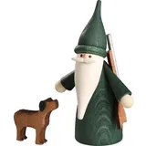 Seiffener Volkskunst Jägerwichtel mit Hund 7 cm