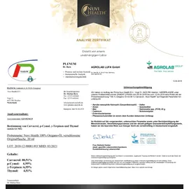 Nuvi Health Oregano Öl - 20 ml = 820 Tropfen - 80% Carvacrol 100% ätherisches Oreganoöl aus Frankreich