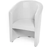 Moebel-Eins Sessel ABIZA Cocktailsessel, Material Kunstleder, ABIZA Cocktailsessel, Material Kunstleder weiß