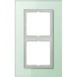 1St. Jung LSP982GLAS Rahmen 2fach Glas Mattweiß LSP 982 GLAS