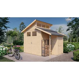 BERTILO Gartenhaus Studio Set 2 3,28 x 2,40 m Beige