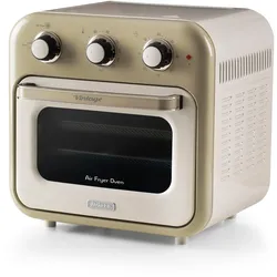 ARIETE Heissluftfritteuse "4632CR", beige (cream, weiß, beige), B:34cm H:34cm T:34cm, Fritteusen, Vintage Heißluft-Fritt., Backofen und Rotisserie in Einem, 16 L, cream