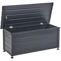 Beliani Gartentruhe 190 l 113 x 52 cm Dunkelgrau