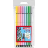 Stabilo Filz -Tip Stift Stabilo Pen 68 Pastell Penny bei 8 Farben | 10 Stück