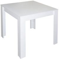 Küchentisch Esstisch 80x80cm modern Weiß matt
