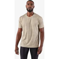 Laufshirt kurzarm Herren atmungsaktiv - Run 500 Dry+ Graph beige XL