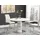 vente-unique CUSCO 4 bis 6 Sitzplätze ausziehbar 76 x 75 x 90 cm weiß