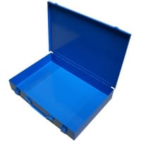 ADB 88500 Sortimentskasten Sortierkasten 33x23x5 cm Blau Metallbox Kleinteilemagazin
