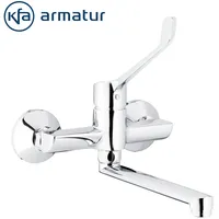 Wandarmatur Küche Spültischarmatur Arztpraxis Labor Klinik mit langem Hebel