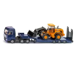MAN LKW mit Tieflader und JCB Radlader