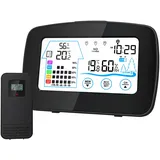 Funk-wetterstation Mit Außensensor, Dcf-digital-funkuhr, Thermometer-hygrometer, Funk-thermometer Mit Batterien
