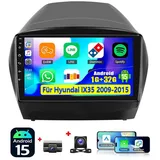 ESSGOO DAB+ Android15 GPS Navi CarPlay Für Hyundai iX35 EL ELH LM 2010-2015 Autoradio (DAB+ (optional), RDS, AM, FM, 4+64GB(optional), GPS Navi Android Auto Bluetooth EQ USB WIFI IPS Touchscreen) schwarz