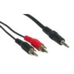 Good Connections Cinch Kabel 1,5m Stecker - Klinke Stecker stereo schwarz