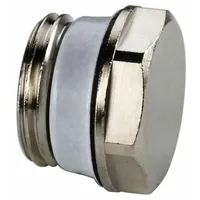 Flamco Blindstopfen Exclusiv g 3/8" Außengewinde Messing vernickelt