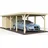 Einzel-Carport 360 x 762 cm naturbelassen