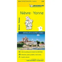 Michelin Nievre, Yonne - Michelin Local Map 319