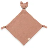 hauck Cuddle N Play, Fuchs Cork - Musselin Schnuffeltuch & Trösterchen für Neugeborene 25 x 25 cm für Neugeborene mit Tiermotiv, Kuscheltier & Einschlafhilfe, Waschbar bei 60° C