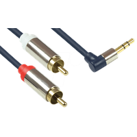 Good Connections 3.5mm Klinke gewinkelt/Composite Audio Kabel gerade 0.5m