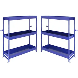 MONSTER SHOP Monster Racking 2x Fahrzeugeinrichtung Auto-Regal Sortiersystem Regalsystem Blau
