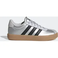 adidas VL Court 3.0 Silver Metallic / Core Black / Light Solid Grey 39 1/3