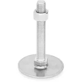 Ganter Normelemente | Edelstahl Stellfüße - GN 41-80-M12-125-D0-SK | Fußdurchmesser 80mm