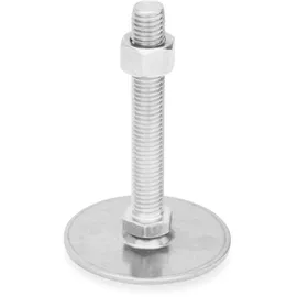 Ganter Normelemente | Edelstahl Stellfüße - GN 41-80-M12-125-D0-SK | Fußdurchmesser 80mm