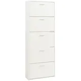 [en.casa] Sykkylven 60 x 169 x 24 cm 5 Klappen weiß