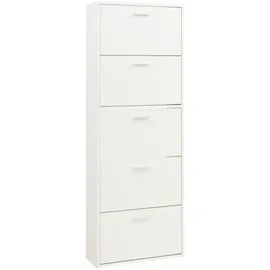 [en.casa] Sykkylven 60 x 169 x 24 cm 5 Klappen weiß