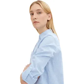 Tom Tailor With Slub Structure 1035247 Bluse Dreamy Blue 36