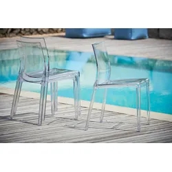 Outdoor Stapelstuhl MIA transparent