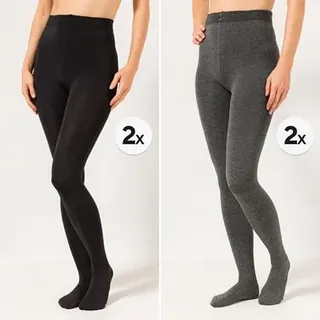 MUK LUKs Strumpfhosen Fleece gefüttert 4er Pack