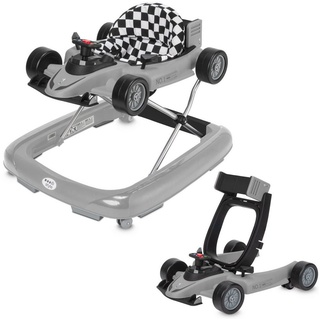 ib style Lauflernhilfe Little Speedster Babywalker Grau, Lauflernwagen mit Soundeffekten - Abnehmbarer Laufwagen