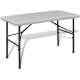 vidaXL Campingtisch Klappbar 122 cm Weiß