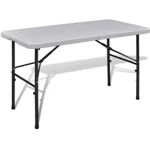 vidaXL Campingtisch Klappbar 122 cm Weiß
