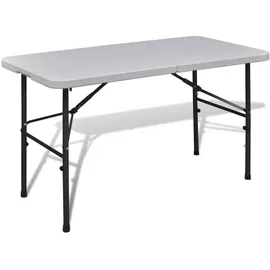 vidaXL Campingtisch Klappbar 122 cm Weiß