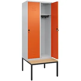 C+P Classic Plus Garderobenschrank 212x80x50 cm Reinorange