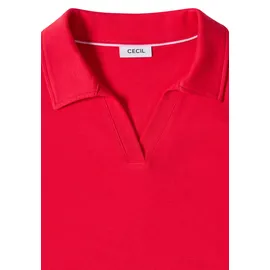 Cecil Damen, Kurzarm Poloshirt in Unifarbe - M