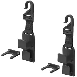 ProPlus 240172V01 2 Stück Kopfstütze Aufhänger Heavy Duty Taschenhaken