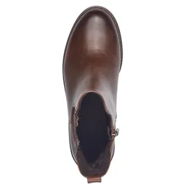 Marco Tozzi Damen Chelsea Boots Flach mit Reißverschluss, Braun - Gr.: 38