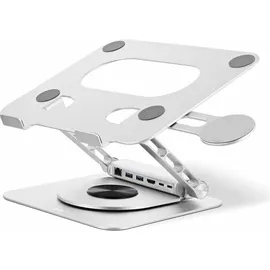 T'nB NBSTANDHUB Aluminium 360 verstellbarer Notebook-Ständer mit abnehmbarem 6-in-1-Hub, iClick –