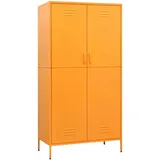 vidaXL Kleiderschrank Senfgelb 90x50x180 cm Stahl
