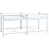 vidaXL Waschmaschinen-Untergestell 2er mit Ausziehbaren Ablagen Weiß