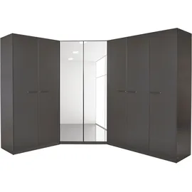 Rauch Schrank-Set RAUCH "Kleiderschrank Schrank Garderobe Wäscheschrank VANDOR", grau (graumetallic), B:208cm H:197cm T:253cm, Holzwerkstoff, Kastenmöbel-Sets, 7-türig mit viel Stauraum, Schränke einzeln stellbar MADE IN GERMANY