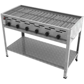 ChattenGlut Gasbräter 6-flammig 1140 x 530 x 800 cm Edelstahl inkl. Rost